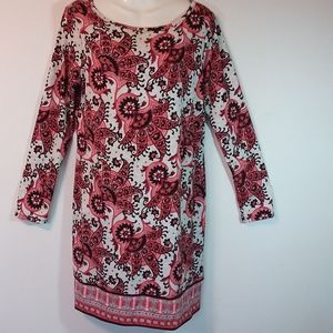 Michael Kors Warm Toned Knit Print Dress